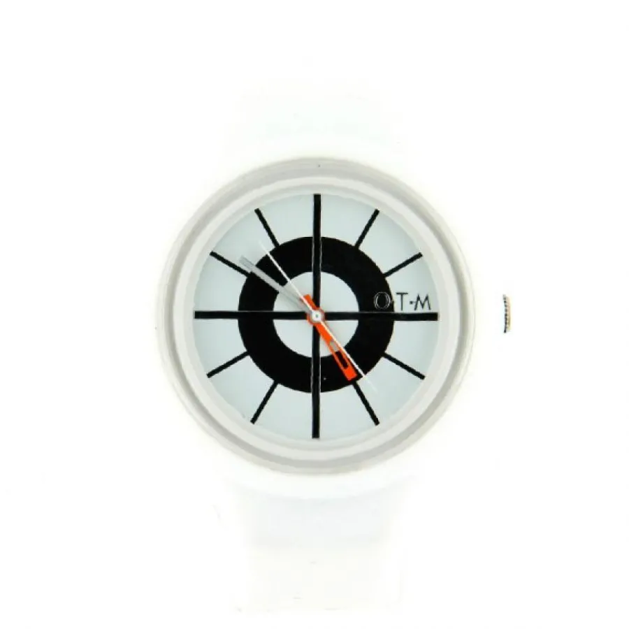 Montre Ado Et Enfant|Montre Homme-Montre silicone blanche pas chère de marque OTM longue trotteuse