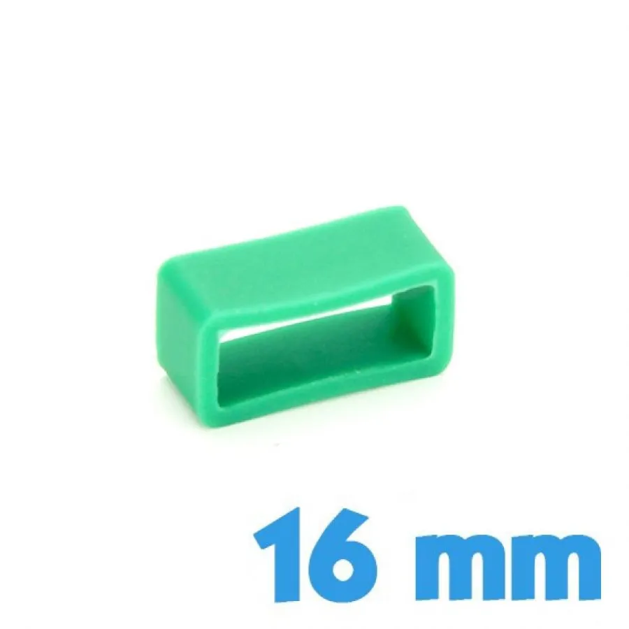 Passant Silicone-Passant 16 mm pour bracelet pas cher - Vert Emeraude