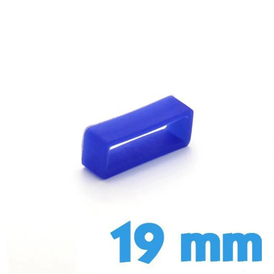 Passant Silicone-Passant Bleu 19 mm de bracelet