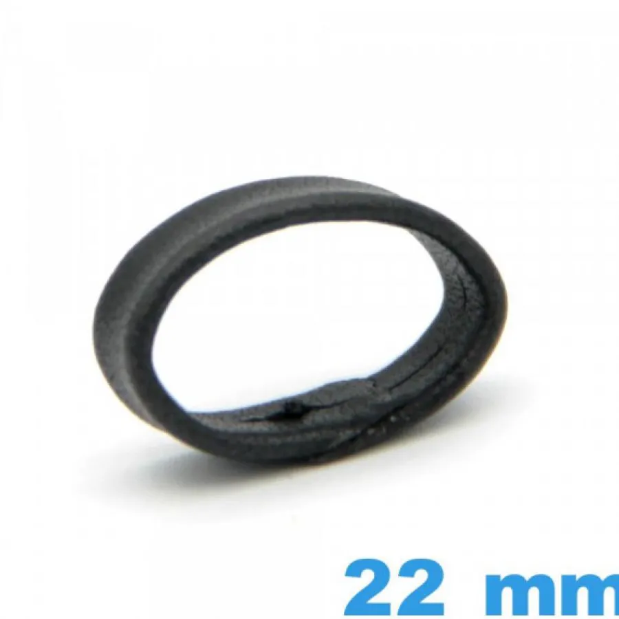 Passant Cuir Véritable-Passant bracelet 22 mm  - Noir