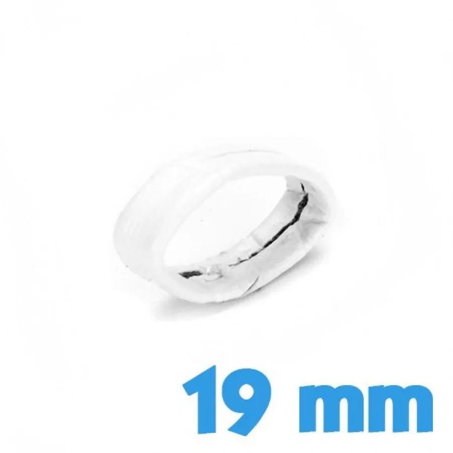 Passant Cuir Synthétique-Passant bracelet 19 mm Blanc