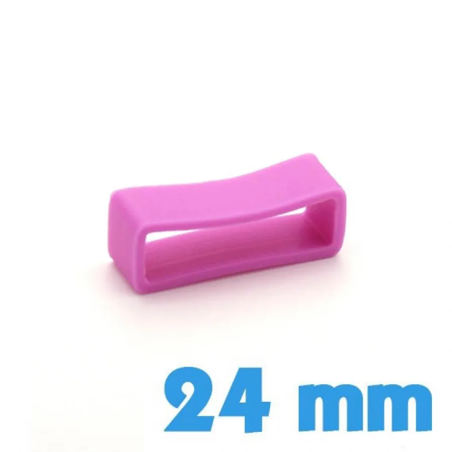 Passant Silicone-Passant bracelet 24 mm Rose