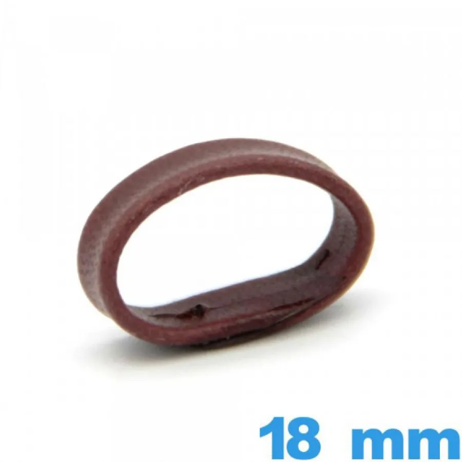 Passant Cuir Véritable-Passant bracelet Cuir véritable Vrai cuir Brun Rouge 18 mm