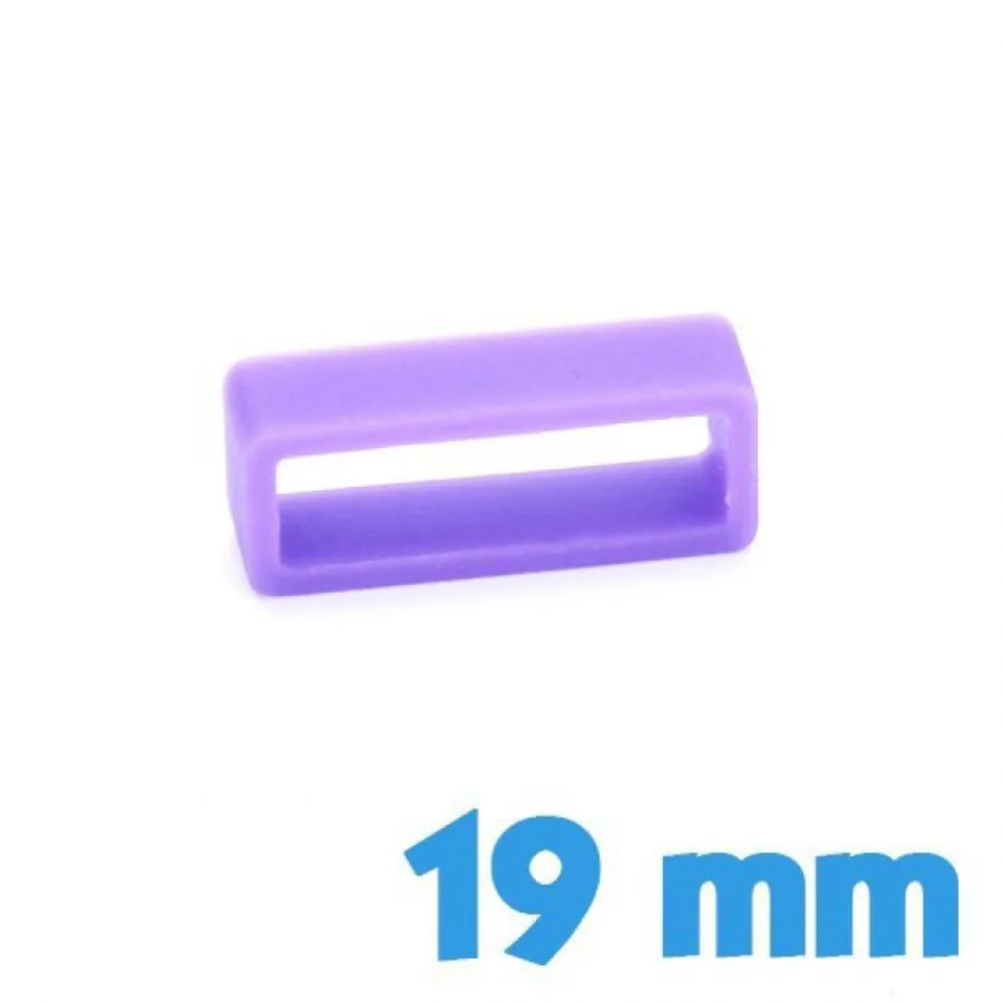 Passant Silicone-Passant bracelet de montre silicone 19 mm violet