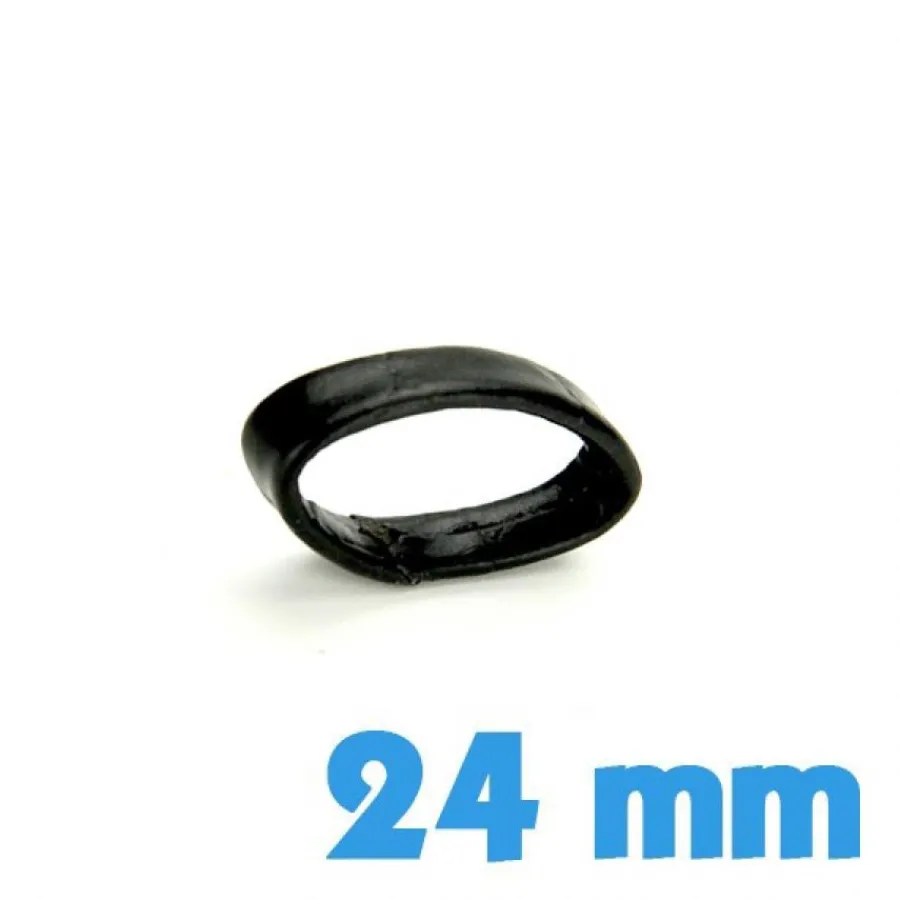 Passant Cuir Synthétique-Passant de bracelet Cuir PU 24 mm - Noir