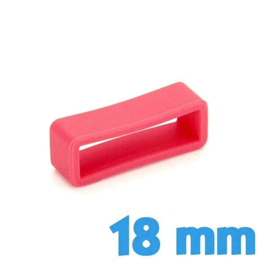 Passant Silicone-Passant de bracelet Silicone Rouge 18 mm pas cher