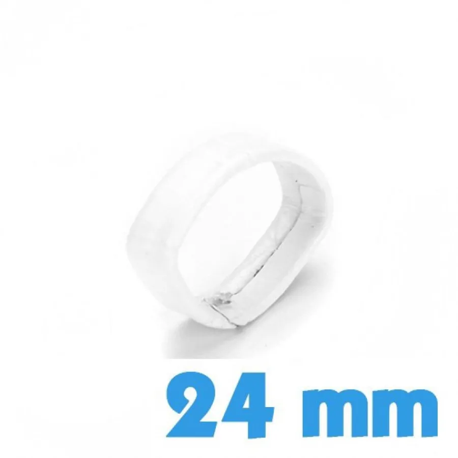 Passant Cuir Synthétique-Passant de montre 24 mm  - Blanc