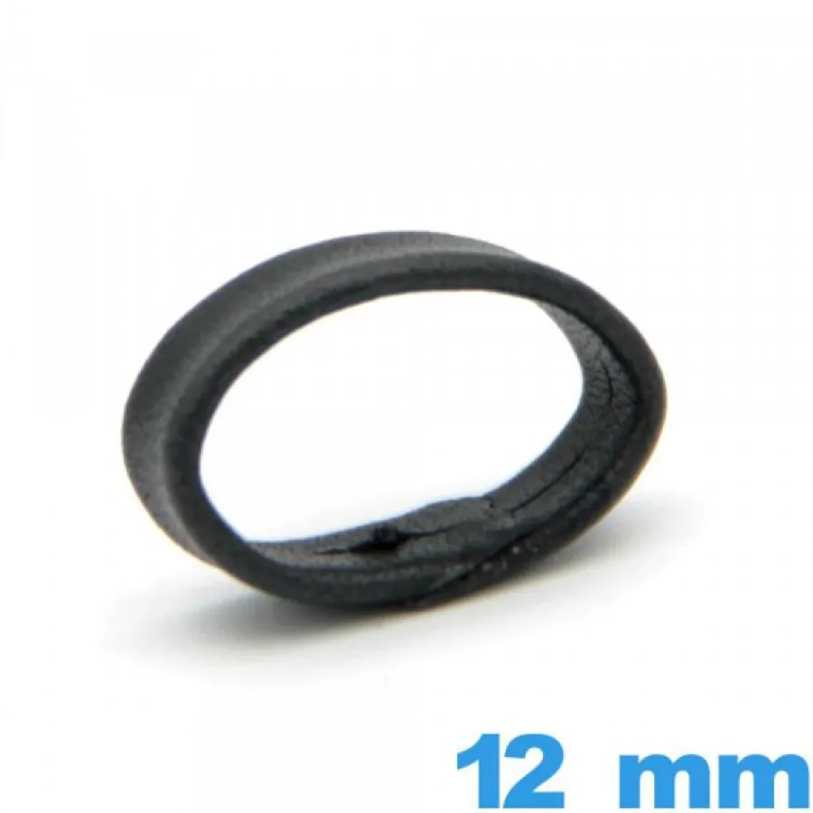 Passant Cuir Véritable-Passant de montre 12 mm  - Noir