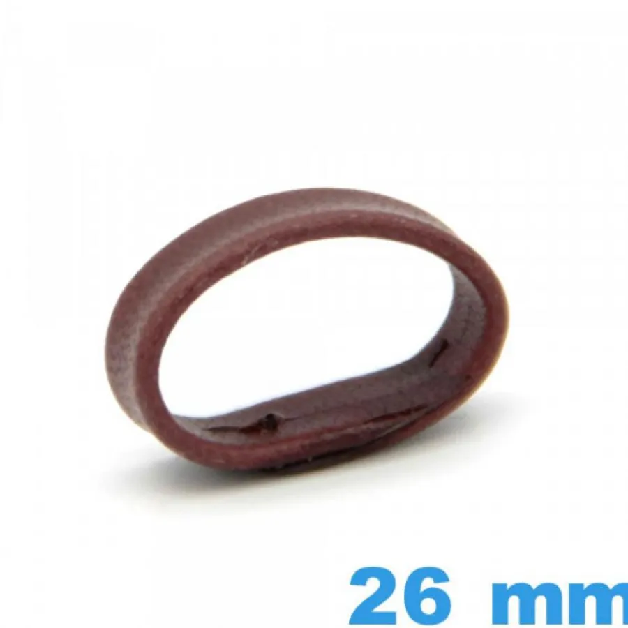 Passant Cuir Véritable-Passant de montre 26 mm pas cher - Brun Rouge