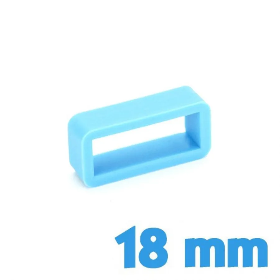 Passant Silicone-Passant de montre Silicone Bleu 18 mm