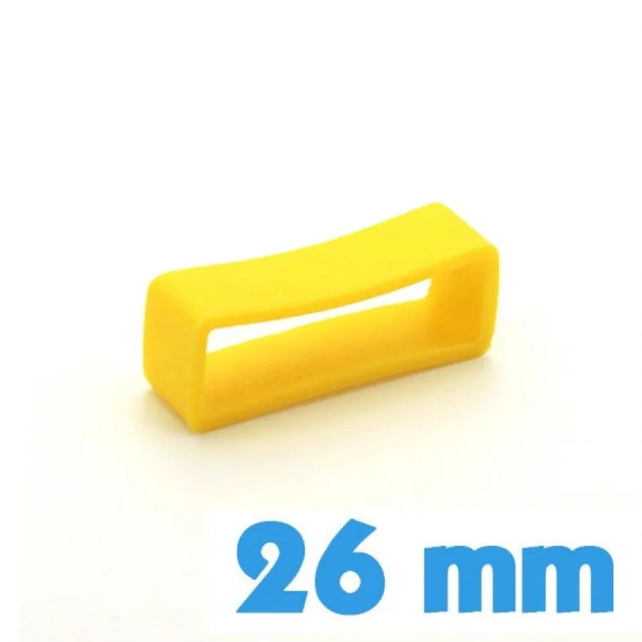 Passant Silicone-Passant Jaune 26 mm pour bracelet