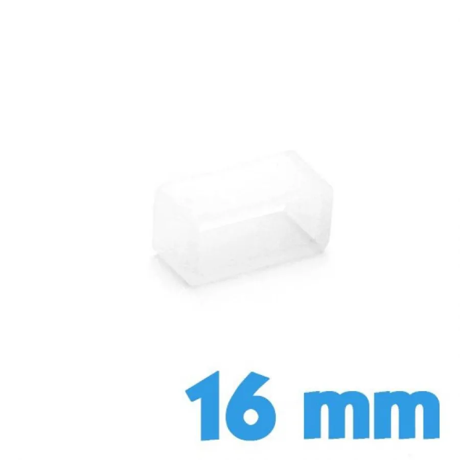 Passant Silicone-Passant montre 16 mm  - Transparent