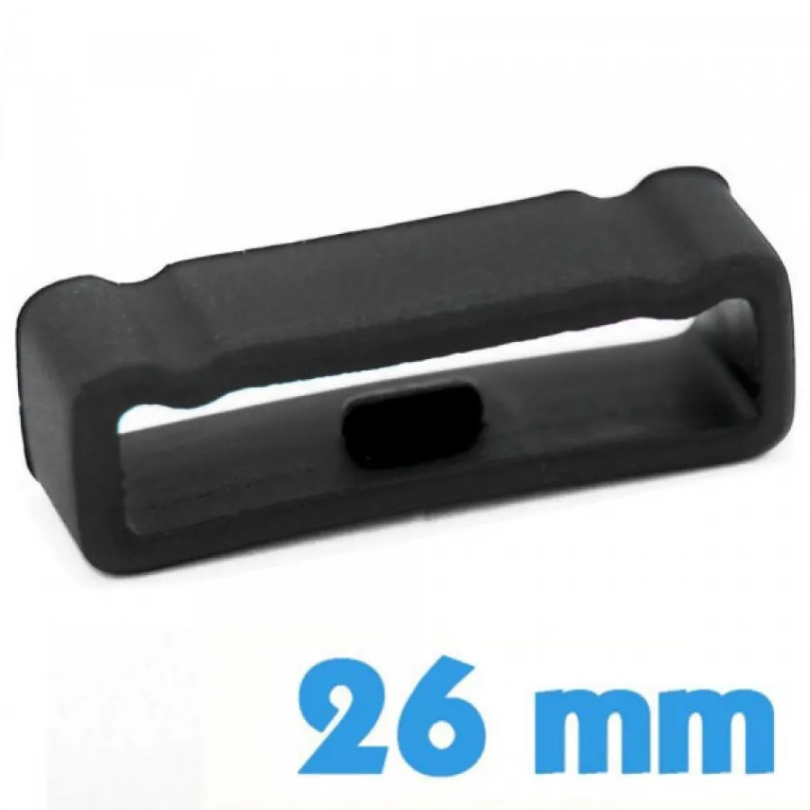 Passant Silicone-Passant Montre Silicone Noir 26 mm pour GARMIN