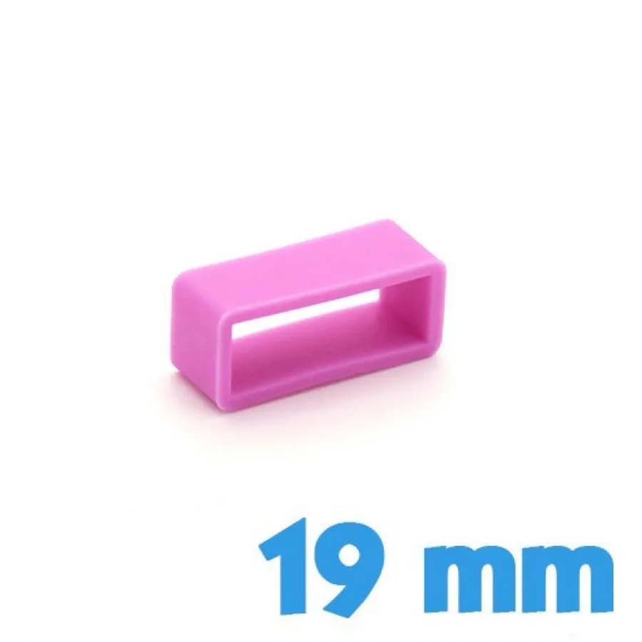 Passant Silicone-Passant pour bracelet 19 mm Rose