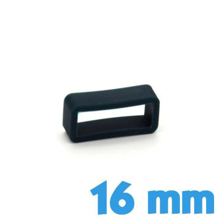 Passant Silicone-Passant pour bracelet Silicone 16 mm  - Bleu