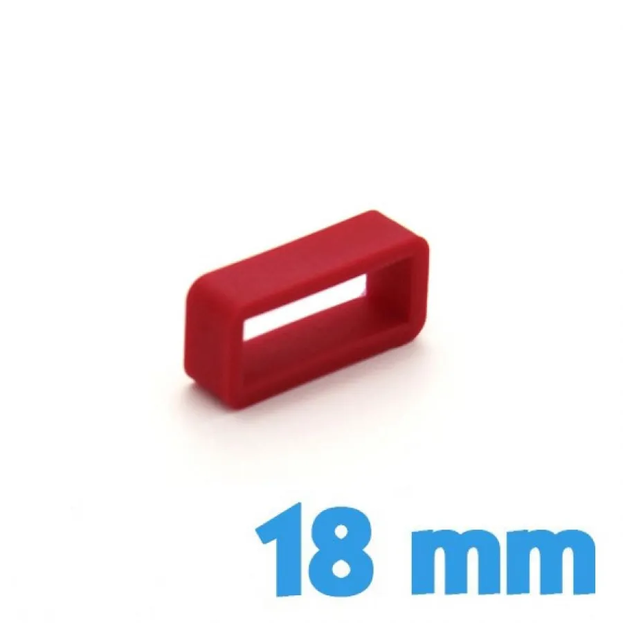Passant Silicone-Passant pour bracelet Silicone 18 mm pas cher - Rouge foncé