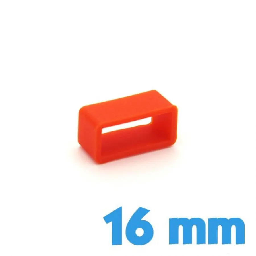 Passant Silicone-Passant pour montre 16 mm  - Orange