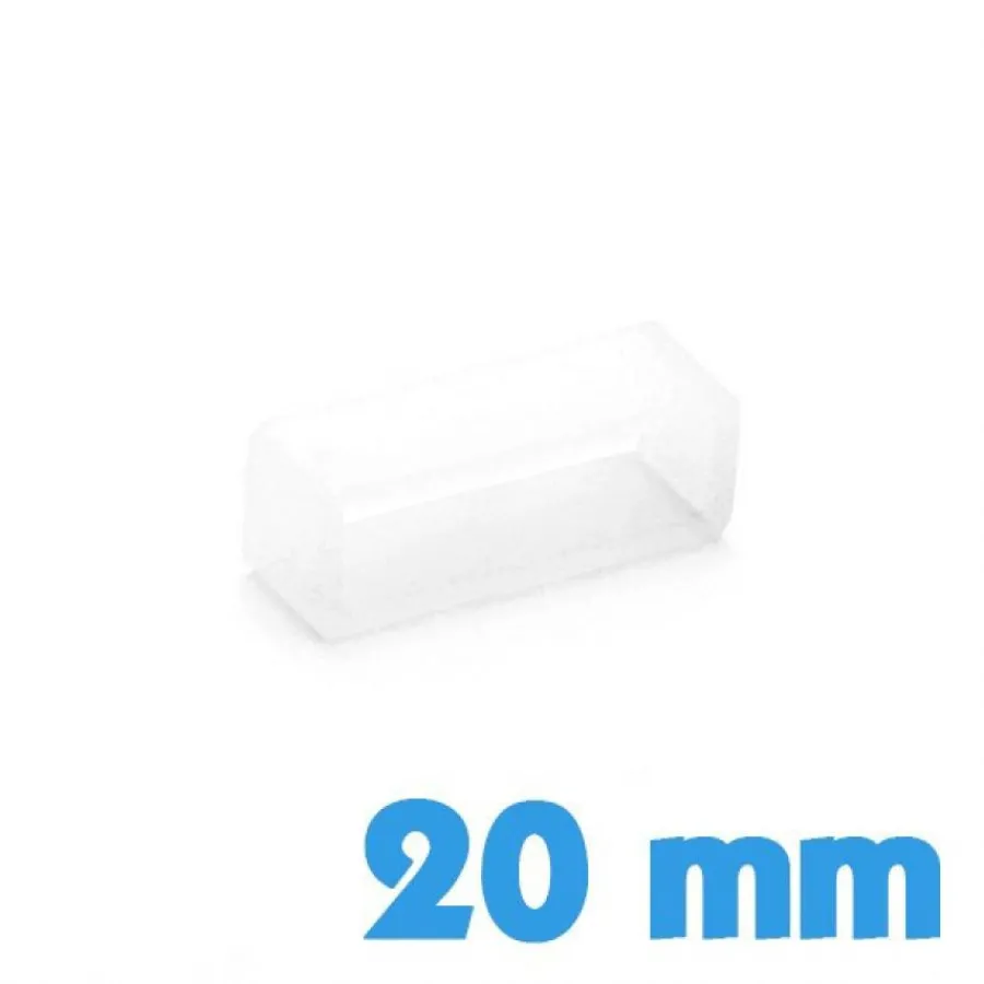 Passant Silicone-Passant pour montre 20 mm pas cher - Transparent