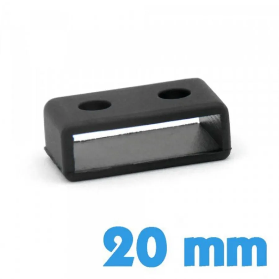Passant Silicone-Passant pour Montre Casio G Shock Silicone Noir 20 mm