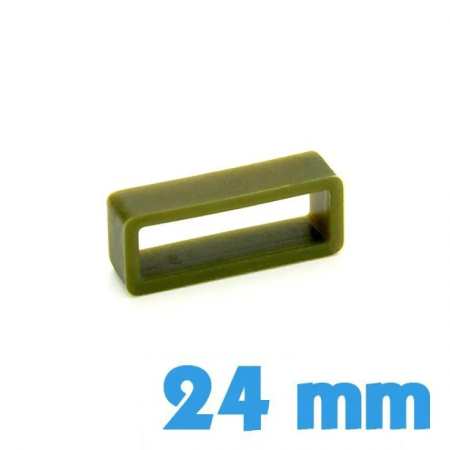 Passant Silicone-Passant pour montre Silicone 24 mm  - Vert