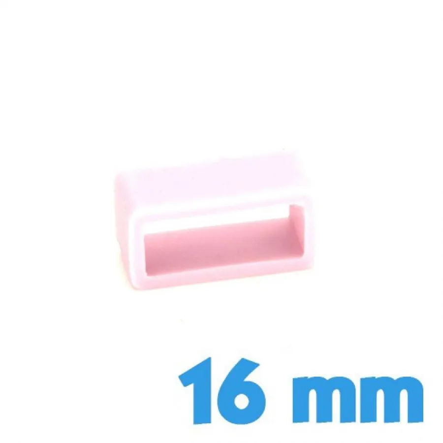 Passant Silicone-Passant Rose 16 mm pour bracelet