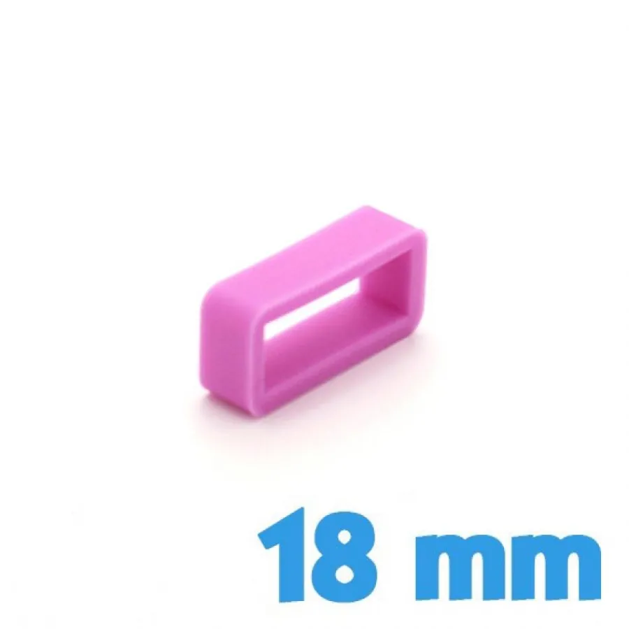 Passant Silicone-Passant Silicone Rose 18 mm pour bracelet