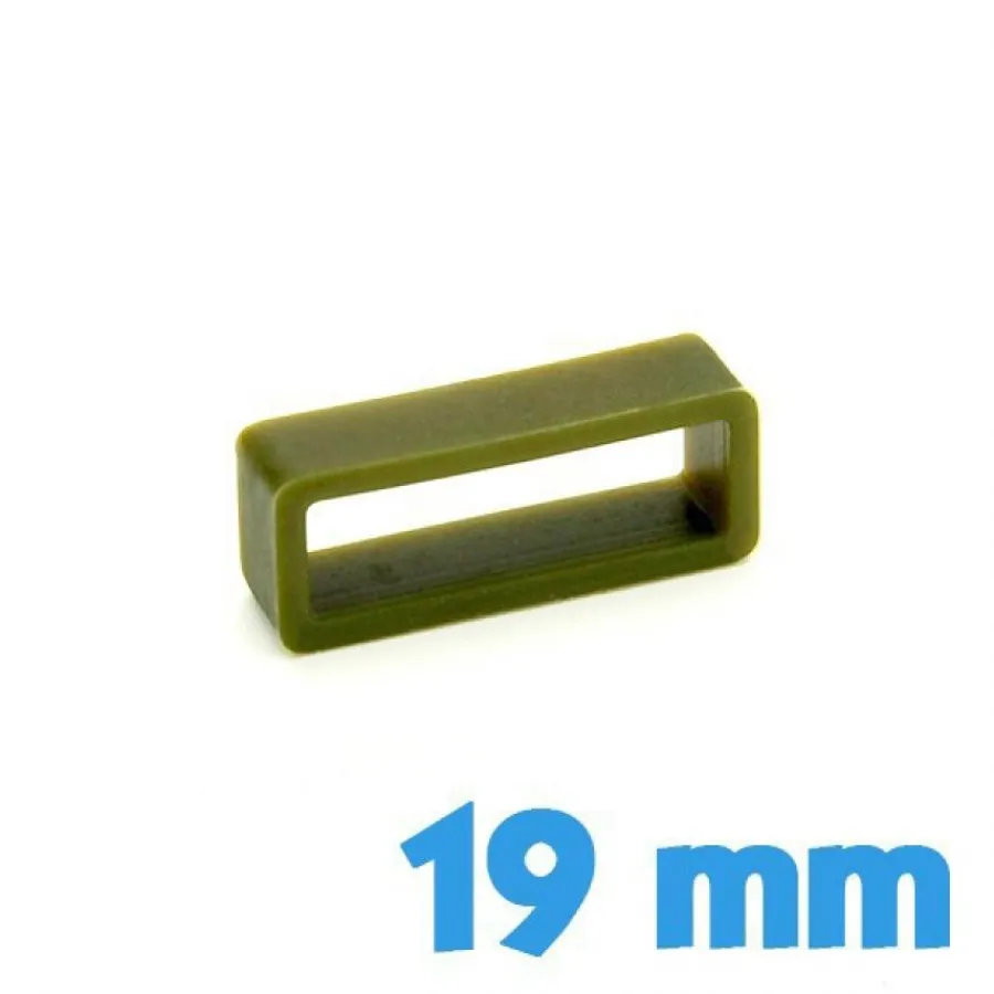 Passant Silicone-Passant Silicone Vert 19 mm montre