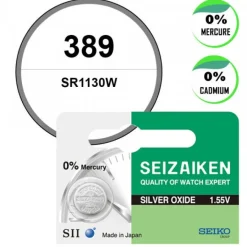 Seizaiken (seiko)-Pile montre 389 1,55 V Seiko oxyde d'argent