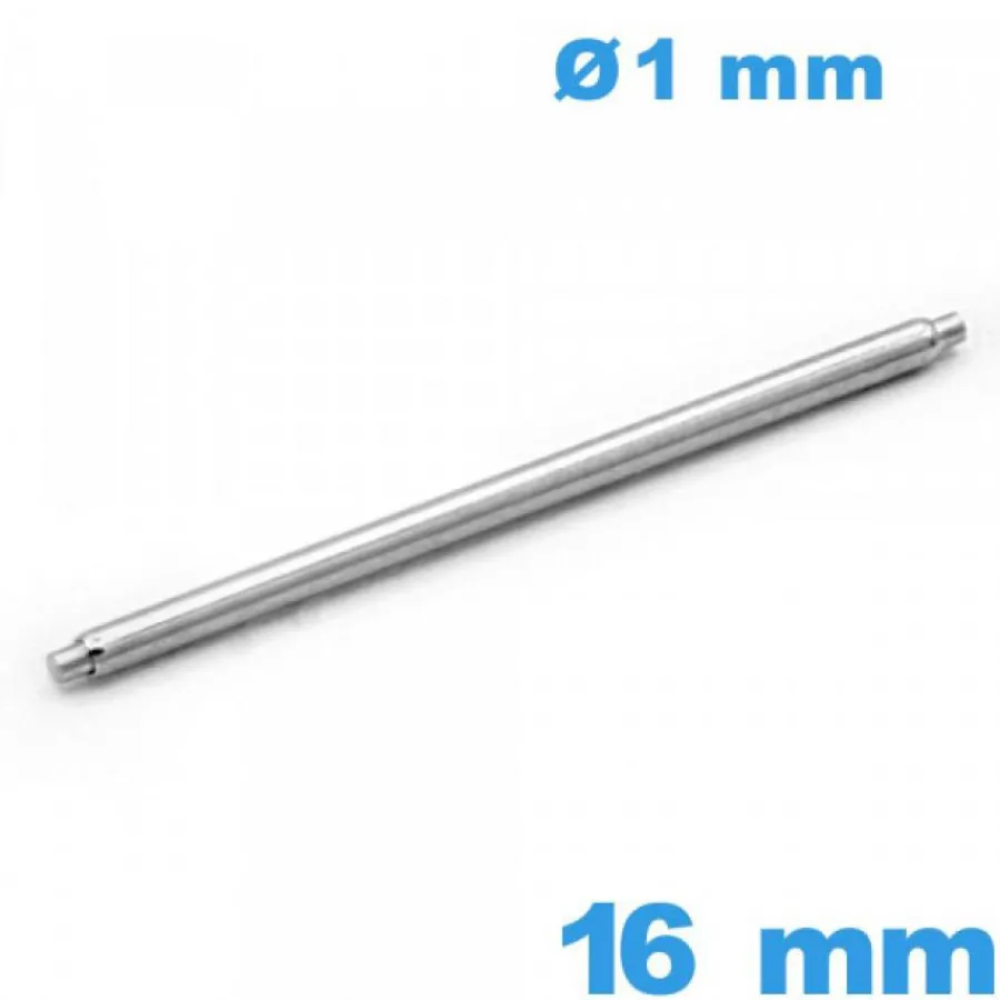 Pompe-Springbar pour Montre 16mm Acier 316L Épaulement Simple diam 1mm