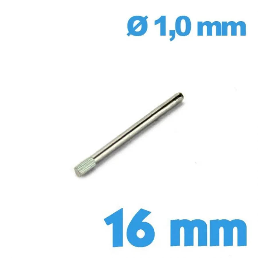 Goupille-Tige à embout strié 16 mm pour bracelet  - Diamètre 1,0