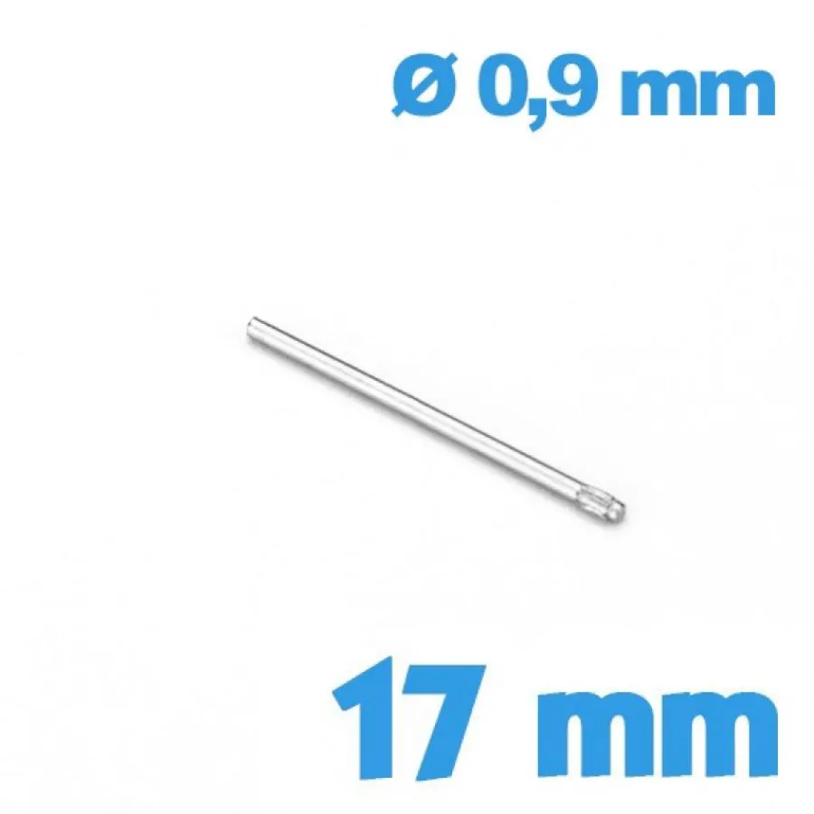 Goupille-Tige embout moleté 17mm bracelet montre - Diamètre 0,9