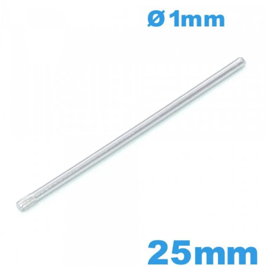 Goupille-Tige goupille moletée pour bracelet de montre acier longue de 25mm