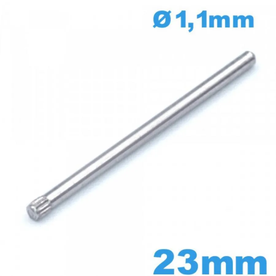 Goupille-Tige Moletée pour Bracelet de Montre 23 mm - Diamètre 1,1mm