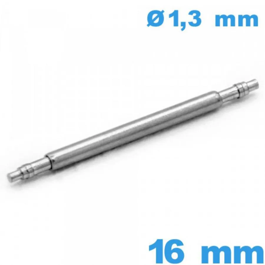 Pompe-Tige Montre pas chère 16mm Acier 316L - d.1.3mm Simple Rainure