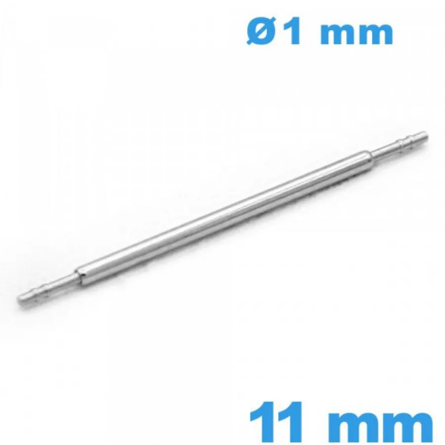Pompe-Tige pour Bracelet de Montre 11 mm diam 1 mm Double Rainure
