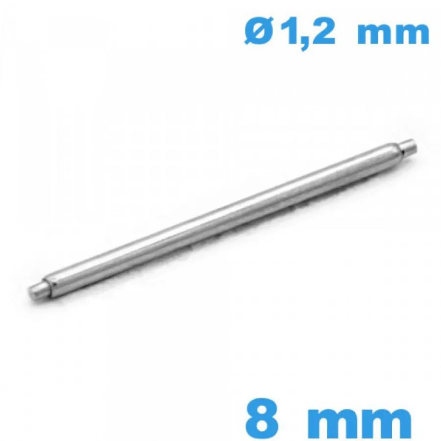 Pompe-Tige pour Montre 8 mm Épaulement Simple Acier 316L ISOSWISS