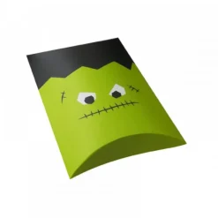 Berlingot-étui carton vert pour halloween  motif pour halloween ( zombie )