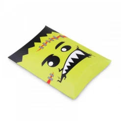 Berlingot-étui vert pour halloween avec motifs halloween ( frankenstein )  carton