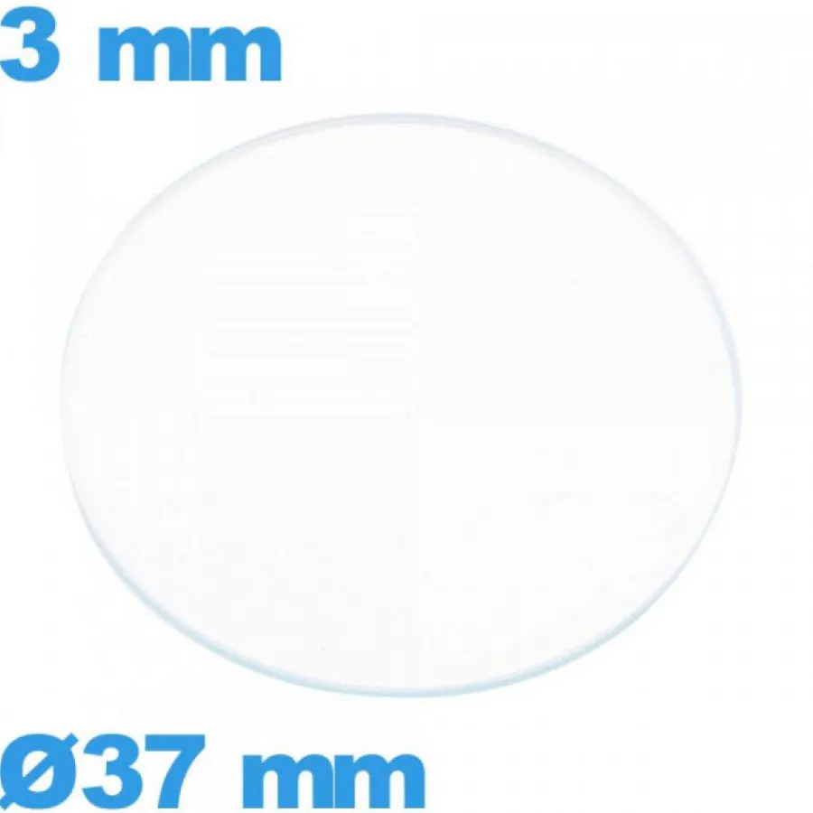 Verre Plat|Verre Minéral-Verre plat verre minéral pour montre circulaire 37 mm