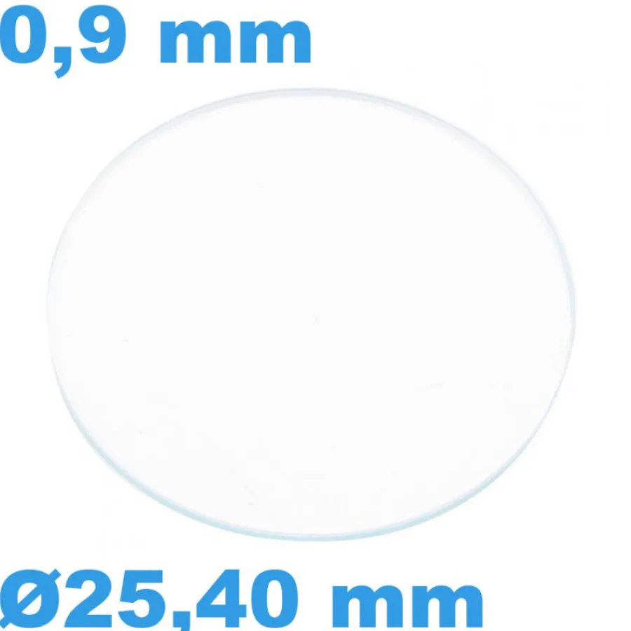 Verre Saphir-Verre Rond Plat de montre Saphir Sternkreuz 25,40 mm épaisseur 0,9 mm résistant aux rayures